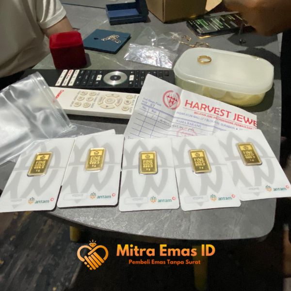 Jual beli Antam Jogja emas batangan resmi dengan transaksi aman