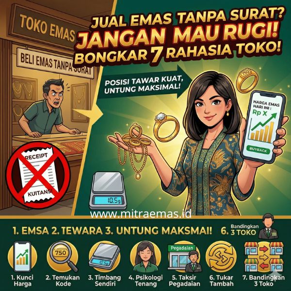 Cara Jual Emas Tanpa Surat Agar Tidak Rugi